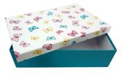 Bastelbox Schmetterlinge 36,5 x 23,5 x 10 cm unbefüllt bunt