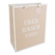 Geschenktasche Überraschung! 32 x 26 x 12 cm beige