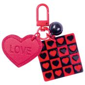 Schlüsselanhänger LOVE schwarz/rot