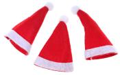 NOVOOO Seasons Xmas Streudeko Weihnachtsmützen mit Klebepunkt 10 Stück rot/weiß