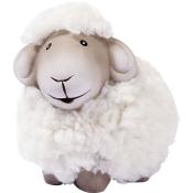 Standdeko Schaf mit Fell, 7,5 cm 