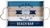 Tablett Beach Bar 35 x 25 x 4 cm bunt