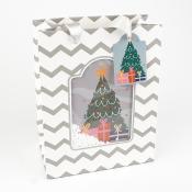 Tragetasche Weihnachtsbaum ca. 17,8 x 22,9 x 9,9 cm bunt