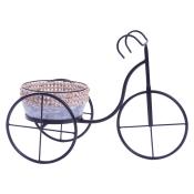 Deko-Fahrrad mit Blumentopf ca. 47 x 22 cm schwarz