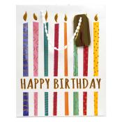 Tragetasche Kerzen Happy Birthday A4 bunt