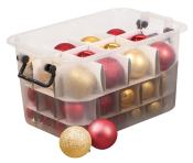 Weihnachtskugel-Set inkl. Aufbewahrungsbox 51 Teile gold/rot