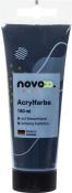 Schwarze Acrylfarbe in einer 100 ml Tube. Auf Wasserbasis, mit brillanten Farbtönen.