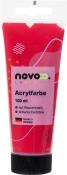 Rote Acrylfarbe in einer 100 ml Tube. Auf Wasserbasis mit brillanten Farbtönen.