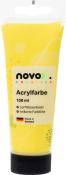 Gelbe Acrylfarbe in einer Tube. 100 ml, wasserbasiert, brillante Farbtöne.