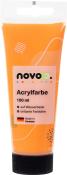 Orange Acrylfarbe in einer Tube. 100 ml, wasserbasiert, brillante Farbtöne.