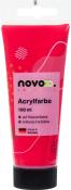 Rote Acrylfarbe in einer 100 ml Tube. Auf Wasserbasis, brillante Farbtöne.
