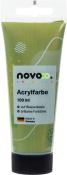Grüne Acrylfarbe in einer 100 ml Tube. Auf Wasserbasis, brillante Farbtöne. Made in Germany.