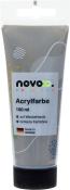 Tube mit Acrylfarbe in grauer Farbe. 100 ml, wasserbasiert, brillante Farbtöne.