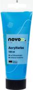 Blaue Acrylfarbe in einer 100 ml Tube. Wasserbasis, brillante Farbtöne.