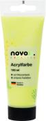 Gelbe Acrylfarbe in einer Tube. 100 ml, wasserbasiert, brillante Farbtöne.