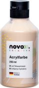 Flasche mit Acrylfarbe in hellem Farbton. 250 ml, wasserbasiert, hergestellt in Deutschland.