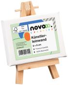 NOVOOO Creative Mini-Keilrahmen-Set inkl. Staffelei 6 x 9 cm weiß
