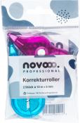 NOVOOO Professional Korrekturroller-Set Fancy 10 m x 5 mm 2 Stück türkis/magenta