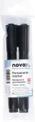 NOVOOO Professional Permanentmarker-Set 3 mm 2 Stück schwarz