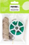 Anzucht-Set mit Wickeldraht, Juteband, Schildern und einem Bleistift. Verpackt in einer durchsichtigen Folie.