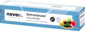 Paket mit Gefrierbeuteln. 3 Liter, 30 Stück. Blaues Design. Geeignet für Lebensmittel, reißfest, kältebeständig bis -40 °C.