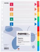 NOVOOO Professional Register A4 10-teilig weiß mit färbigen Taben