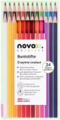 NOVOOO Creative Buntstifte 6-Kant-Form 24 Farben