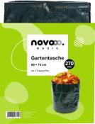 NOVOOO Basic Gartentasche mit 3 Griffen schwarz