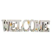 NOVOOO Schriftzug Welcome 29,5 x 7,5 x 2 cm bunt