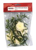 NOVOOO Seasons Love Dekogirlande Rosen 1,6 m grün/gelb