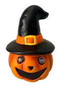 NOVOOO Seasons Kürbis mit Hut und LED-Augen 19 cm