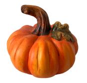 NOVOOO Kürbis mit Blatt groß 16 cm orange