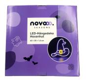 NOVOOO Seasons LED-Hängedeko Hexenhut 40 x 39 x 1,6 cm