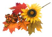 NOVOOO Deko Herbstzweig mit Sonnenblume bunt