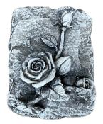 NOVOOO Standdeko Stein mit Rosendeko
