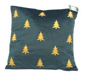 NOVOOO Seasons Polster Tannenbäume 40 x 40 cm grün/gold
