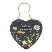 NOVOOO Seasons Herzschild Blumen Schön, dass du da bist bunt