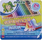 Jolly Buntstifte - Supersticks Aqua, kinderfest, 24er 