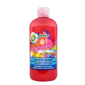 Rote Flasche mit Temperafarbe für Kinder. Aufschrift 'Tempera Kids Mix'.