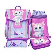 JOLLY Schultaschen-Set Classic Katze 46-teilig bunt