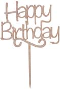 Cake Topper Happy Birthday 15 x 22 cm natur