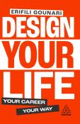 Buchcover mit dem Titel 'Design Your Life'. Hintergrund in Orange, große weiße Schrift, Untertitel in Schwarz.
