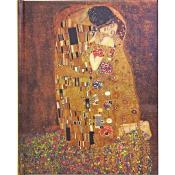 Notizbuch Klimt - Der Kuss 192 linierte Seiten bunt