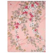 Buchcover mit floralen Mustern in Rosa und verschiedenen Blütenfarben. Das Design ist elegant und verspielt.