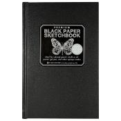 PETER PAUPER PRESS Premium Black Paper Sketchbook A5 15 x 21,5 cm 192 Seiten perforiert schwarz
