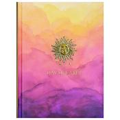 Buchcover mit dem Titel 'DAY DREAMS'. Farbverlauf von Gelb zu Pink mit einer goldenen Sonne in der Mitte.