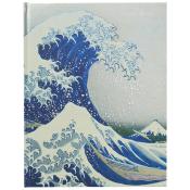 Notizbuch Hokusai: The Great Wave 160 Seiten liniert blau