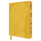 Premium Notizbuch Exquisit Gustav Klimt Der Kuss A5 176 Seiten liniert gelb