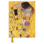 Premium Notizbuch Gustav Klimt Der Kuss Quart 128 Seiten liniert bunt