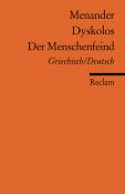 Menander: Dyskolos /Der Menschenfeind. Griech. /Dt. - Taschenbuch